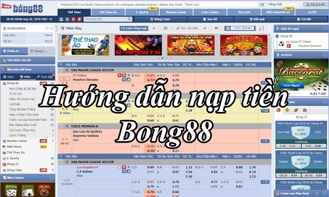 Hướng dẫn nạp tiền Bong88 - MangBong.Net